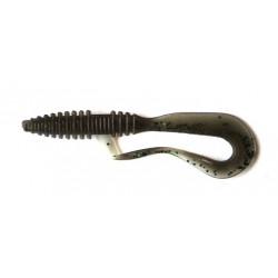 Приманка силиконовая для рыбалки, Taipan Crazy Sweep, 2,5 дюйма, 12шт/уп, цвет №01 Green pumpkin